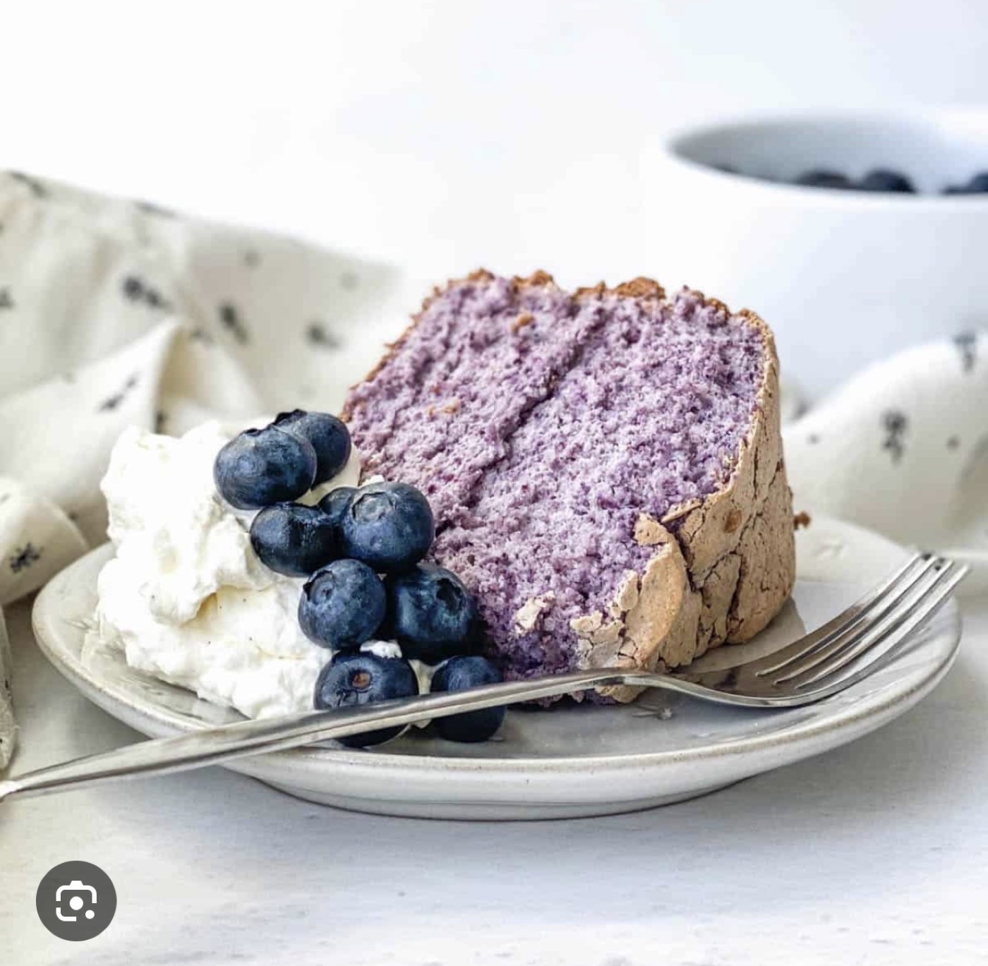 Blueberry dessert on a plate
